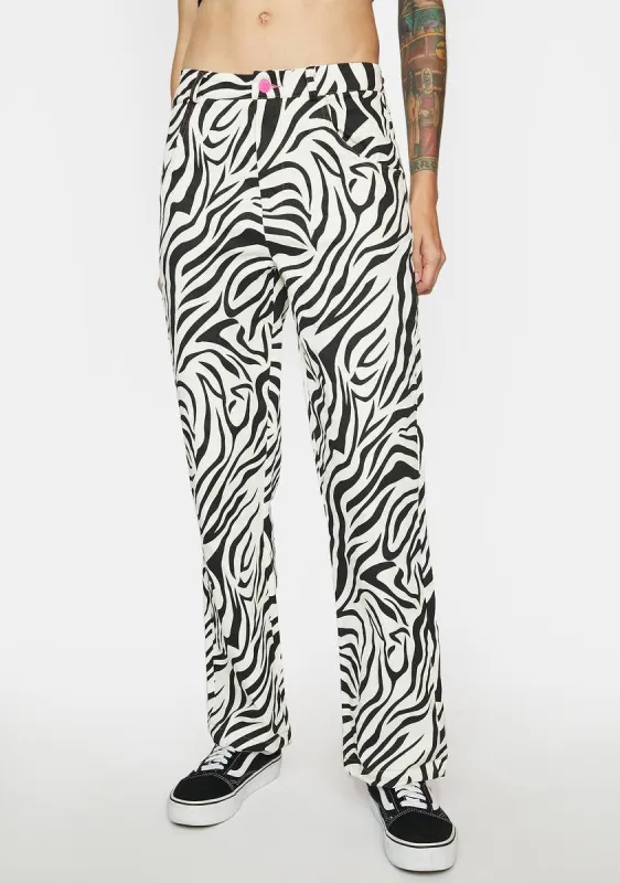 Molly's Trip Zebra Pants sold by Dolls Kill