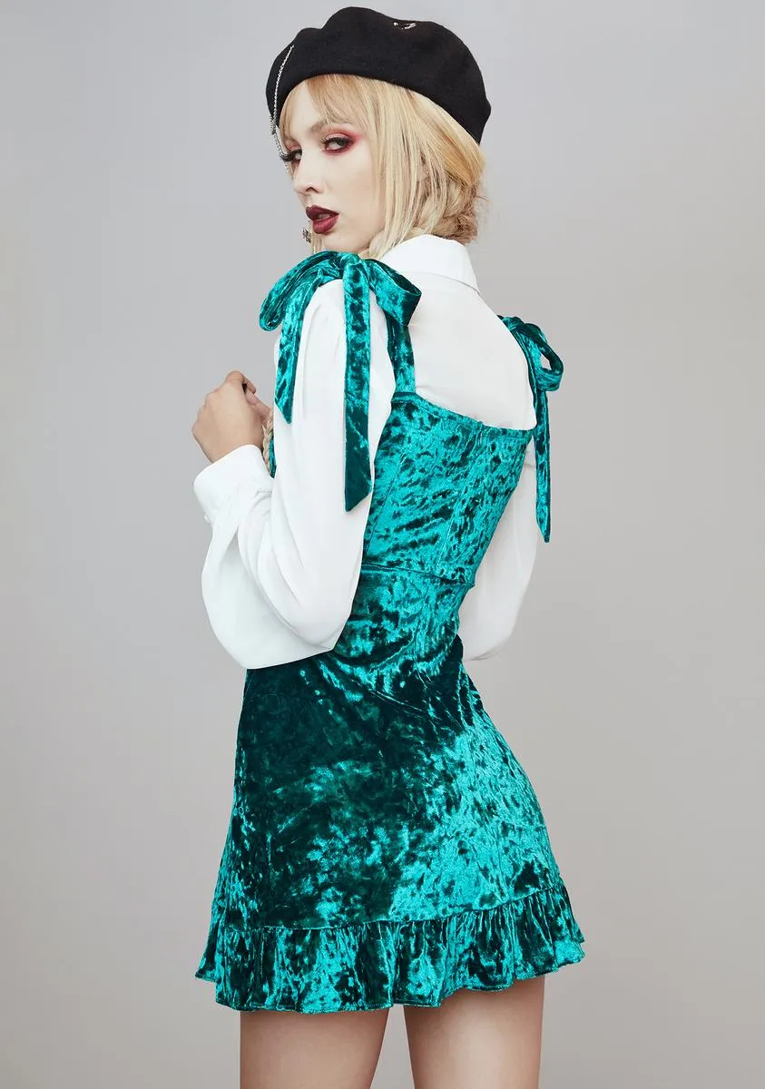 Envious Lovers Velvet Mini Dress sold by Dolls Kill product image thumbnail 4