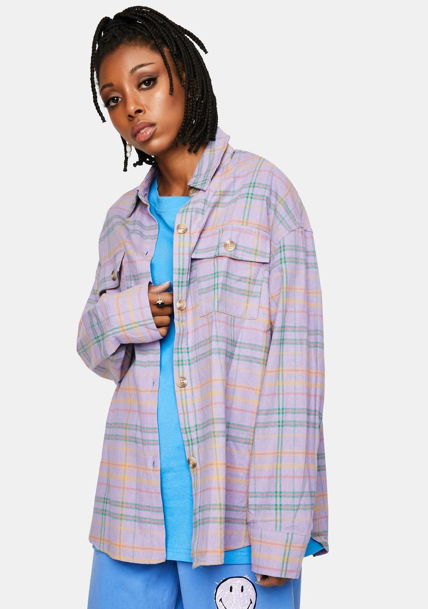 Lavender Flannel Jacket sold by Dolls Kill product image thumbnail 2