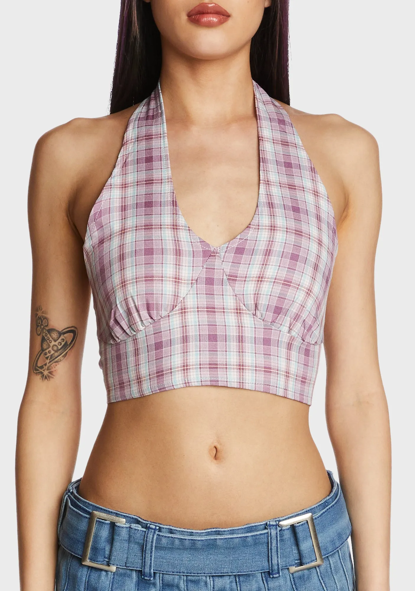 Your Calling Plaid Top sold by Dolls Kill product image thumbnail 2