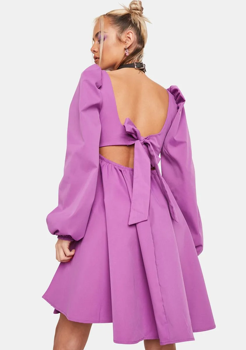 Plum Dancing In The Wind Mini Dress sold by Dolls Kill product image thumbnail 4