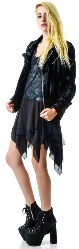 Minx Faux Fur Moto Jacket sold by Dolls Kill