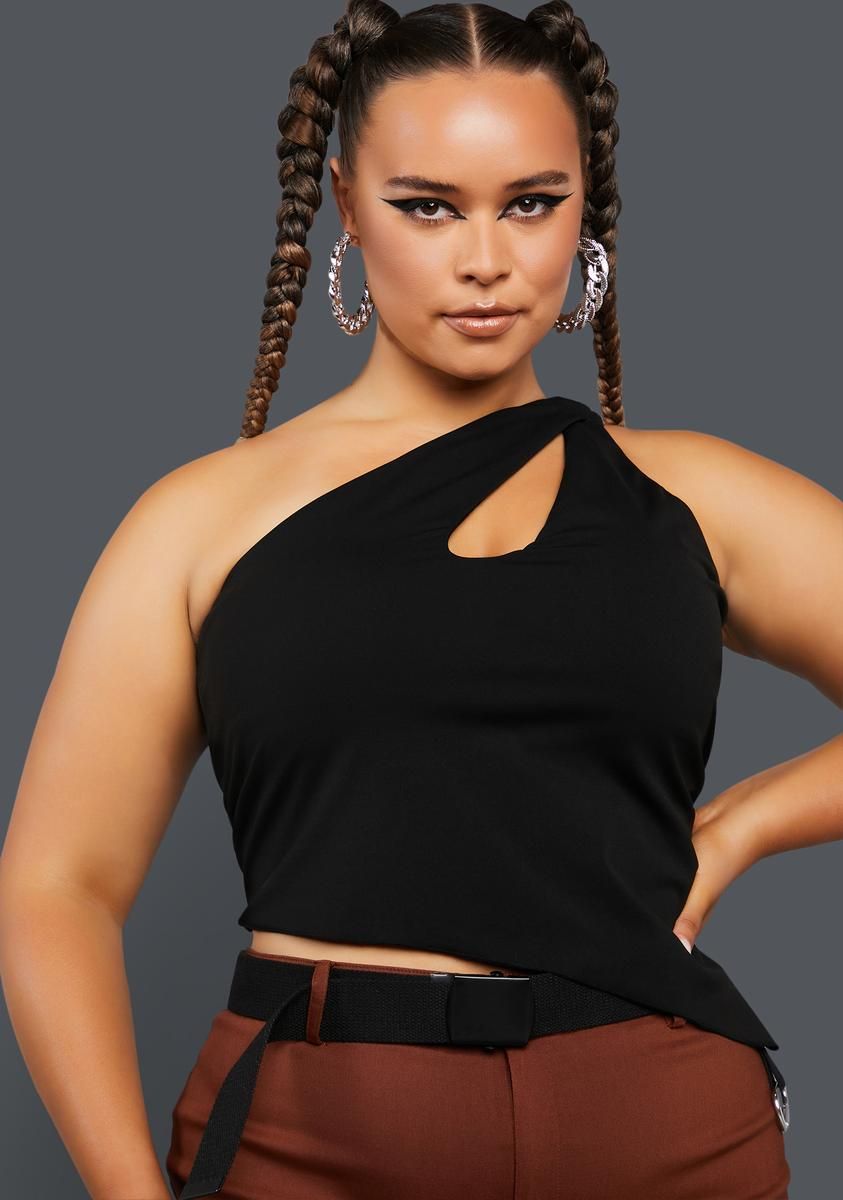 Plus Wicked Karma's Kiss Asymmetric Tank Top sold by Dolls Kill