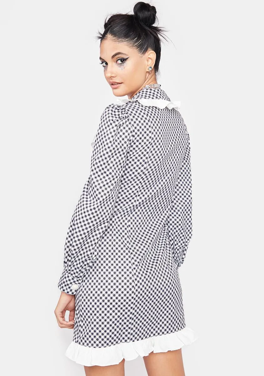 Wicked Little Wonders Gingham Mini Dress sold by Dolls Kill product image thumbnail 4