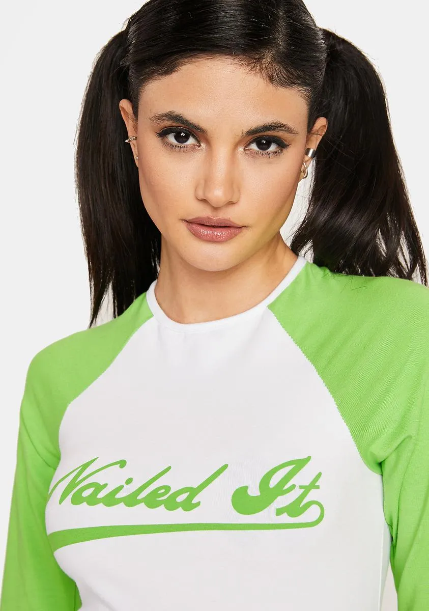 Nailed It Raglan Tee sold by Dolls Kill