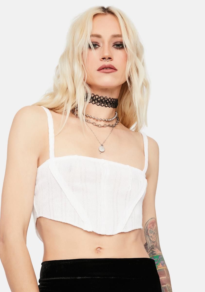 No Dress Code Structured Corset Crop Top sold by Dolls Kill