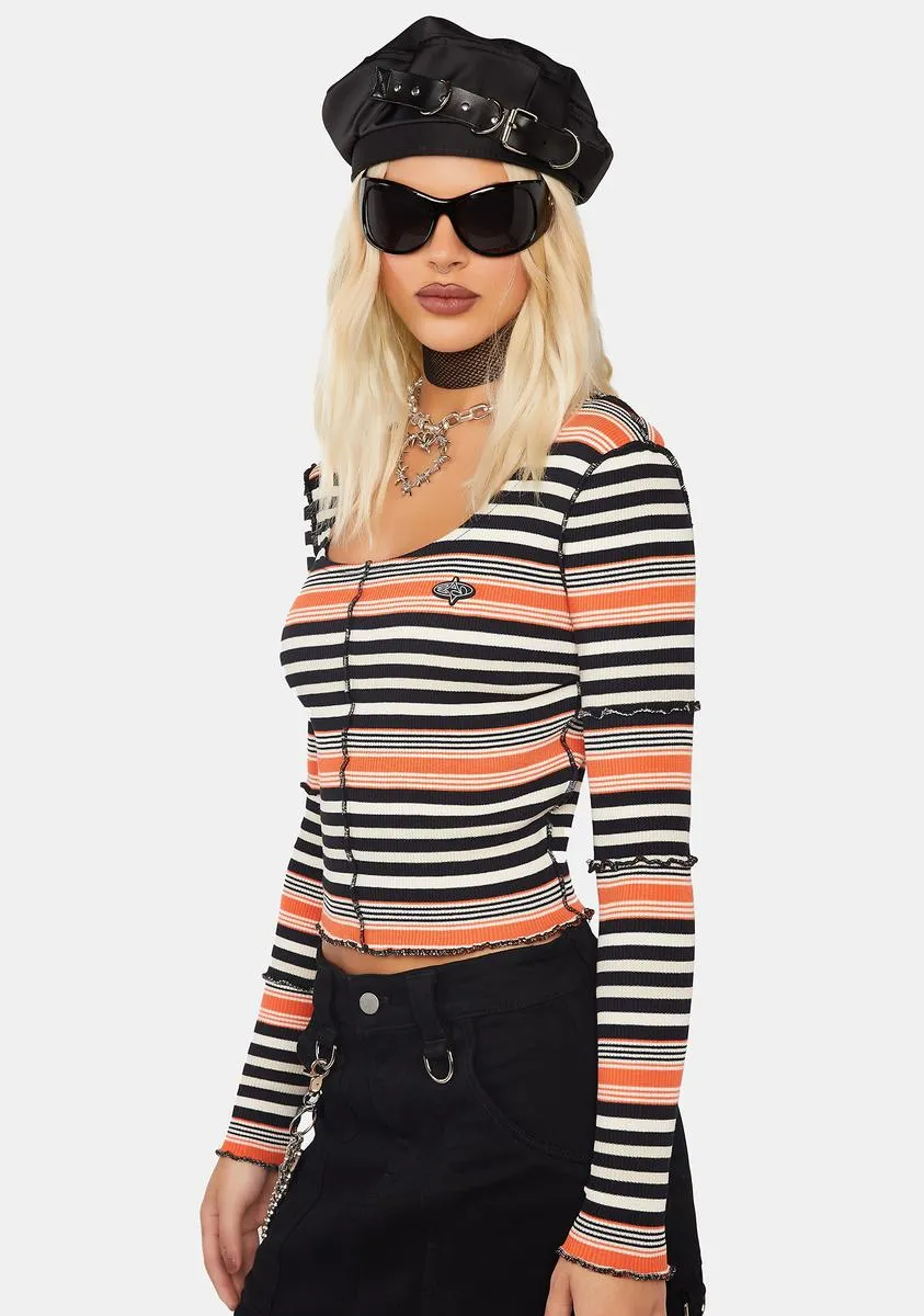 Bella Striped Long Sleeve Tee sold by Dolls Kill product image thumbnail 2