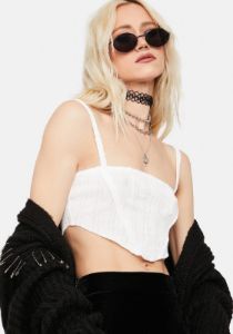 No Dress Code Structured Corset Crop Top sold by Dolls Kill