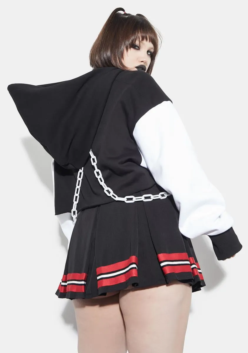Plus Love Riot Chained Crop Hoodie sold by Dolls Kill product image thumbnail 4