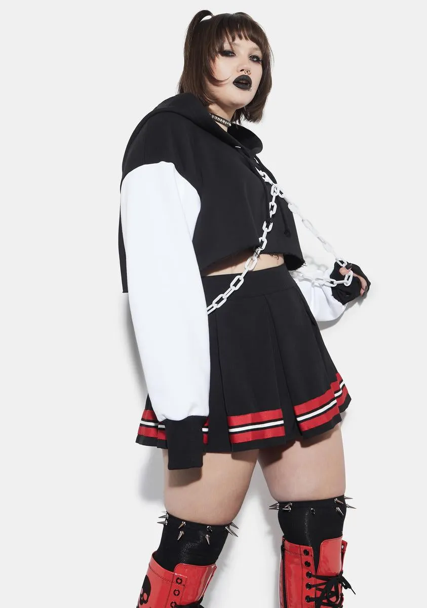 Plus Love Riot Chained Crop Hoodie sold by Dolls Kill product image thumbnail 2