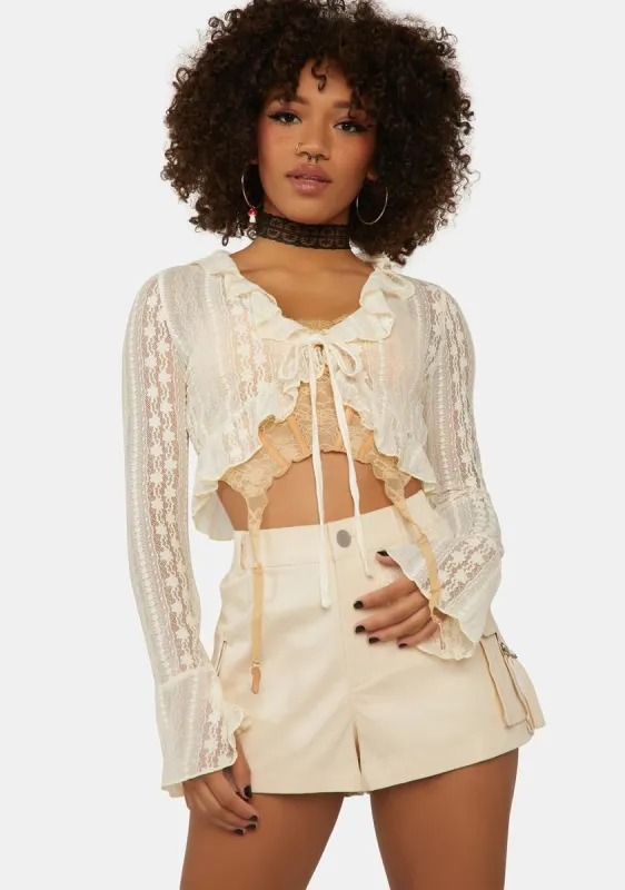 Fairy Layer Cropped Cardigan sold by Dolls Kill