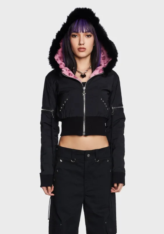 Toxic Cropped Jacket sold by Dolls Kill