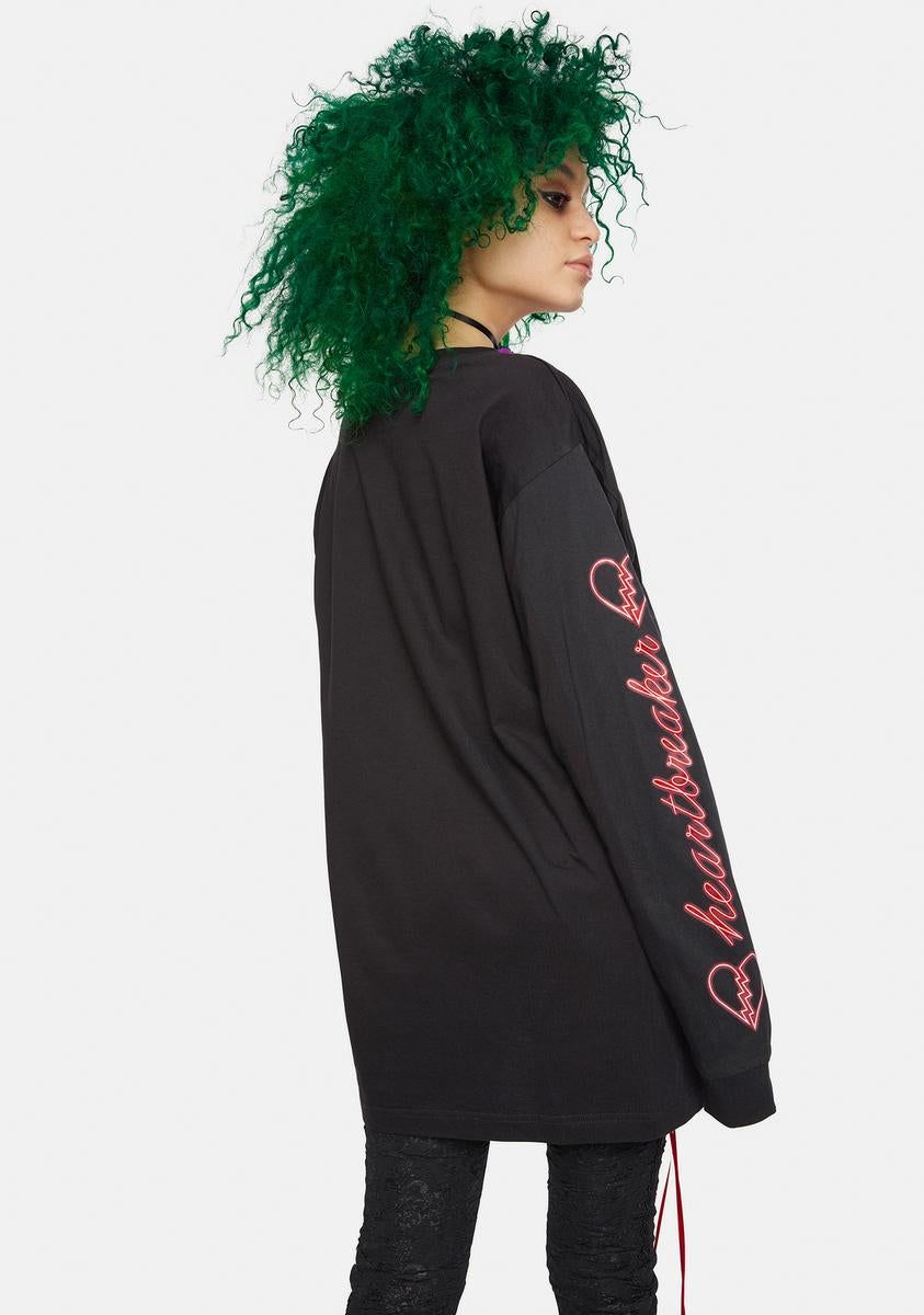 X Nympha Heartbreaker Long Sleeve Tee sold by Dolls Kill product image thumbnail 4