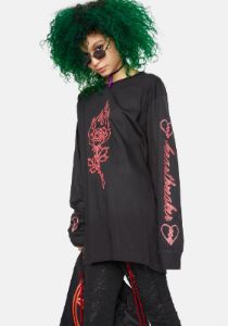 X Nympha Heartbreaker Long Sleeve Tee sold by Dolls Kill