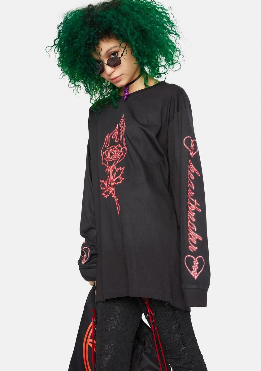 X Nympha Heartbreaker Long Sleeve Tee sold by Dolls Kill product image thumbnail 2