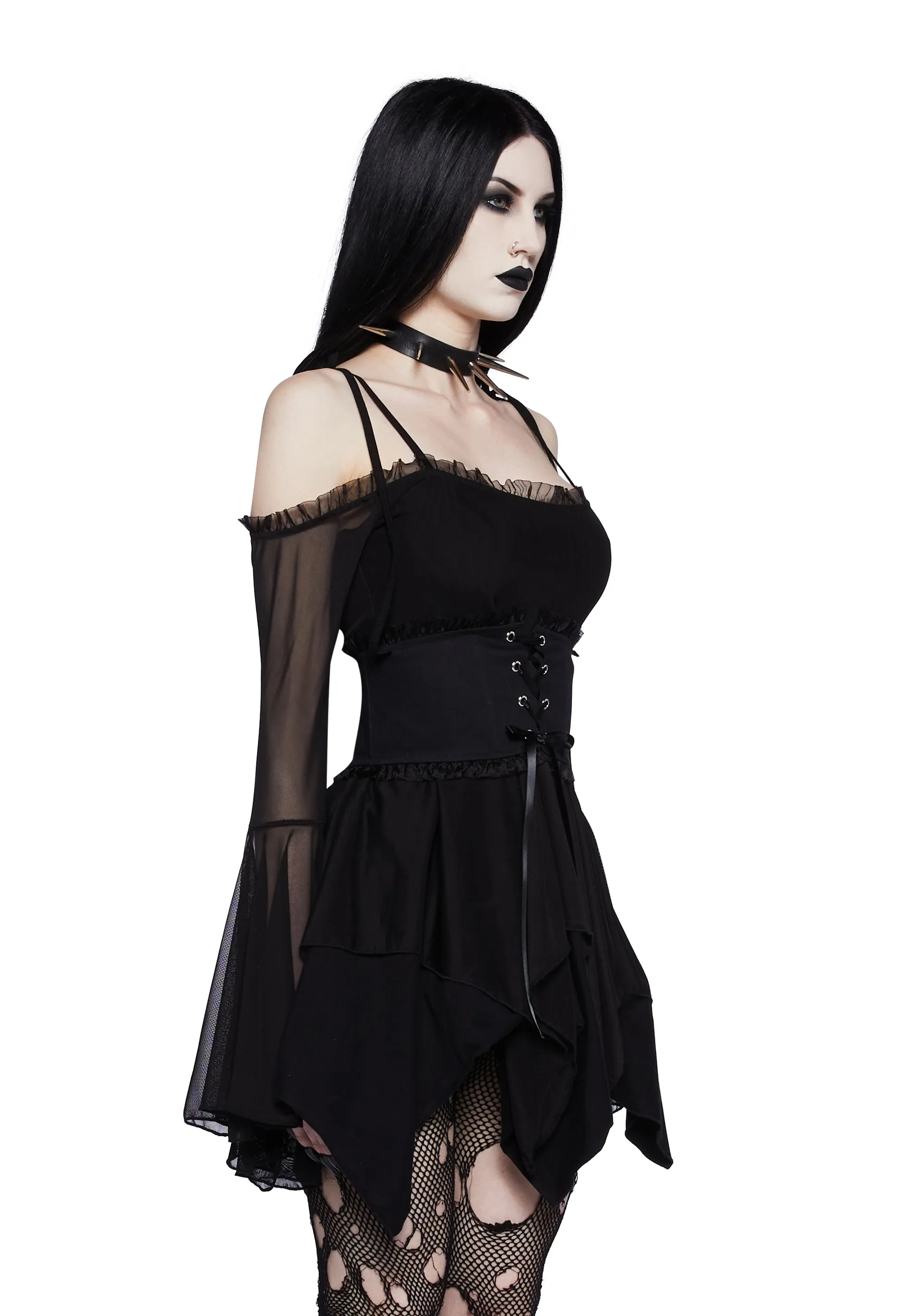 So Bewitching Corset Handkerchief Dress sold by Dolls Kill product image thumbnail 3