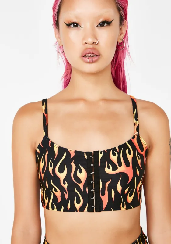 Peekaboo Flame Top sold by Dolls Kill