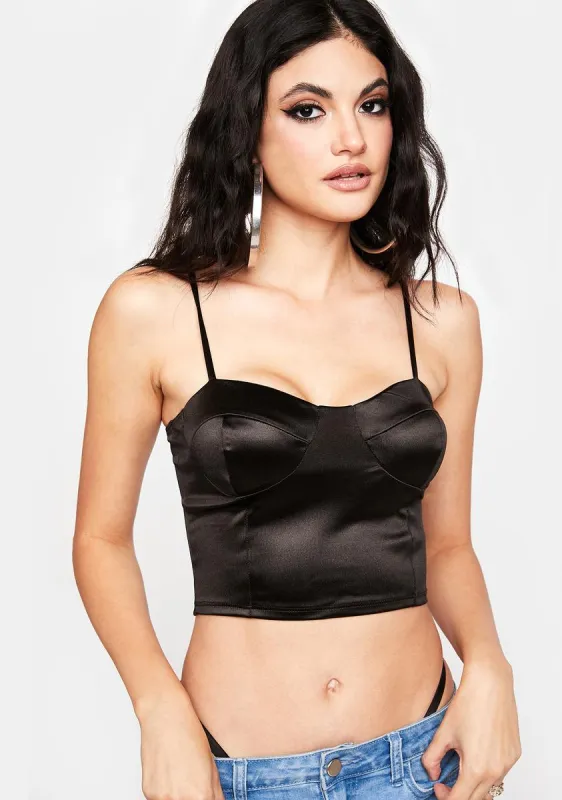Noir Very First Kiss Crop Top sold by Dolls Kill