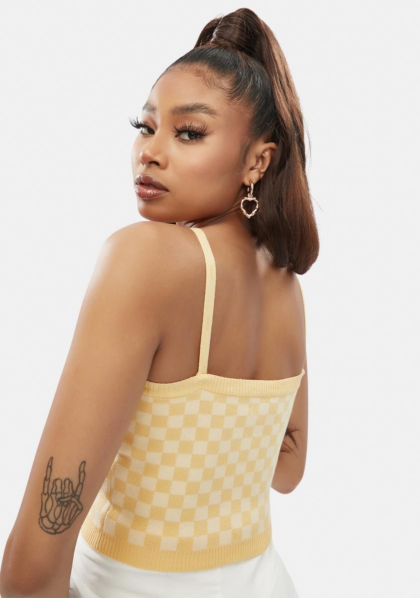 Check Yourself Knit Crop Top sold by Dolls Kill product image thumbnail 4