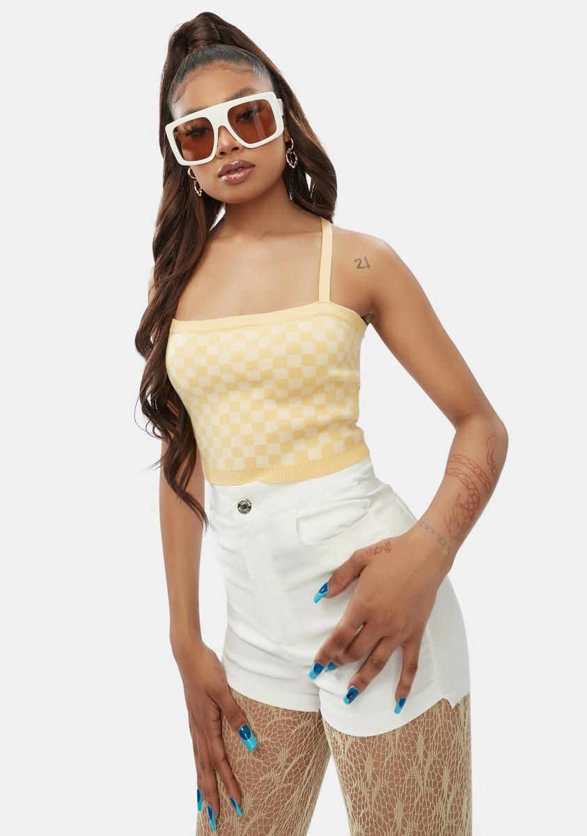 Check Yourself Knit Crop Top sold by Dolls Kill product image thumbnail 2