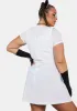 Plus Chill From The Start Lace Up Dress sold by Dolls Kill