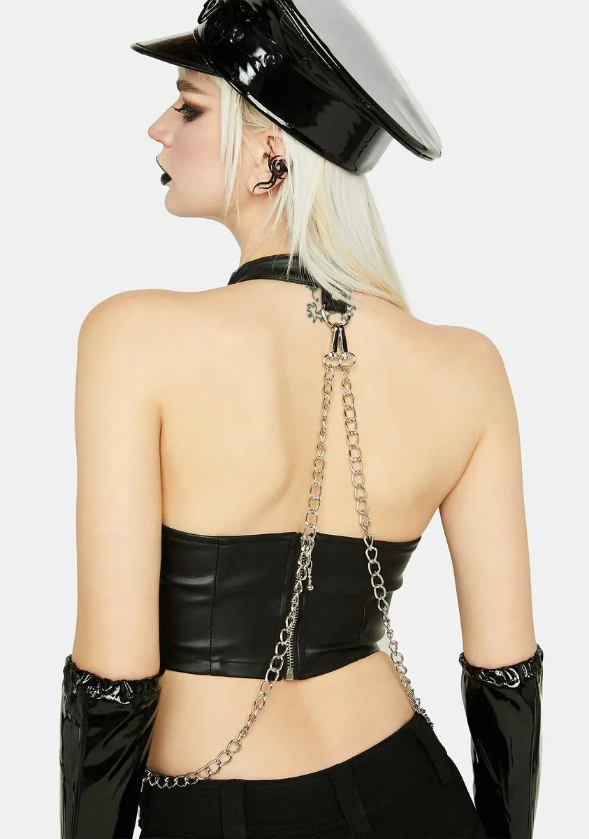 Vegan Leather Choker Top sold by Dolls Kill product image thumbnail 4