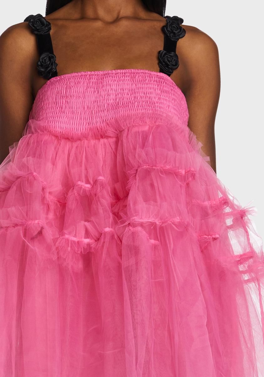 Pink Moonlight Meadow Tulle Mini Dress sold by Dolls Kill product image thumbnail 2