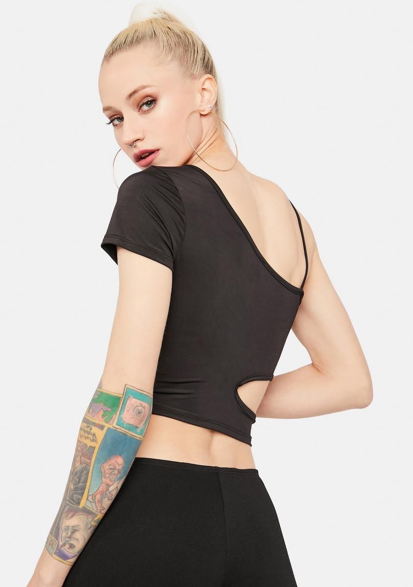 Eclipse Me Cut Out Crop Tee sold by Dolls Kill product image thumbnail 4