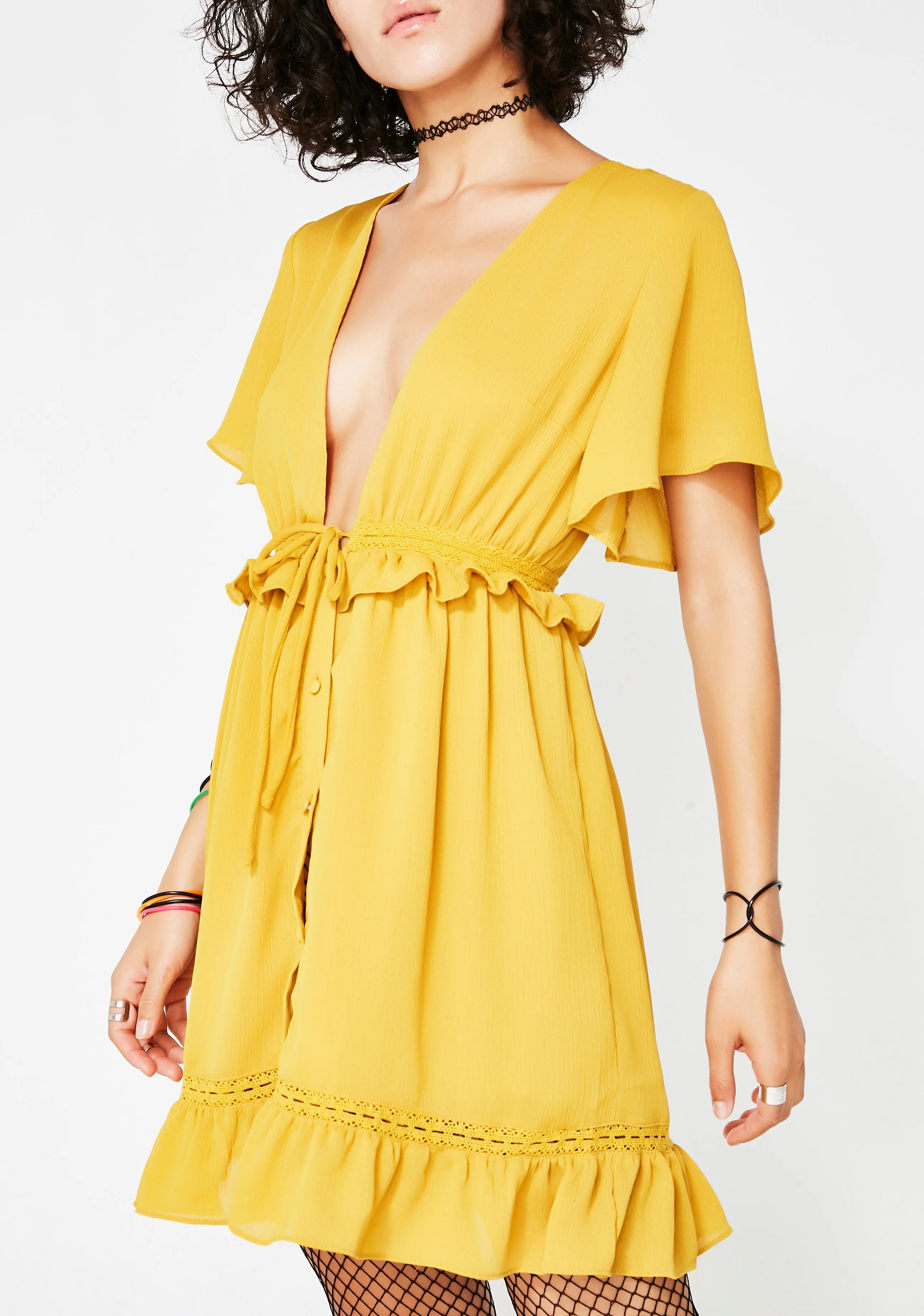 Wind Ya Hips Ruffle Dress sold by Dolls Kill product image thumbnail 3