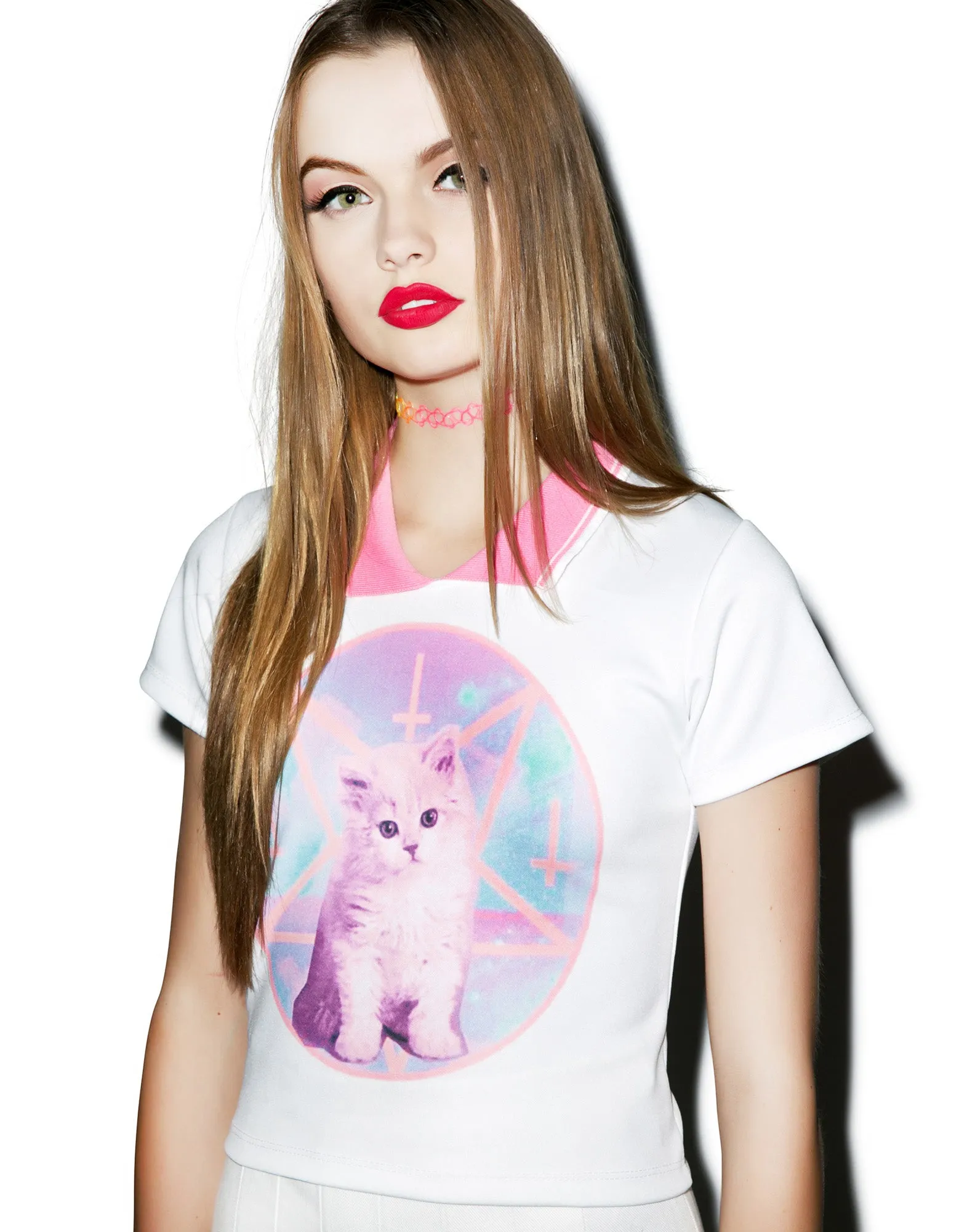 Stanicat Polo Tee sold by Dolls Kill product image thumbnail 2