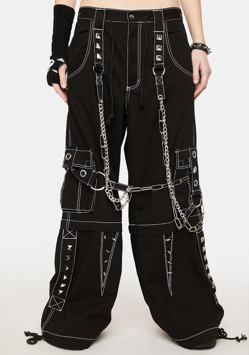 Black Dagger Wide Leg Pants sold by Dolls Kill