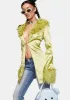 Marla Sateen Faux Fur Collar And Cuffs Jacket sold by Dolls Kill