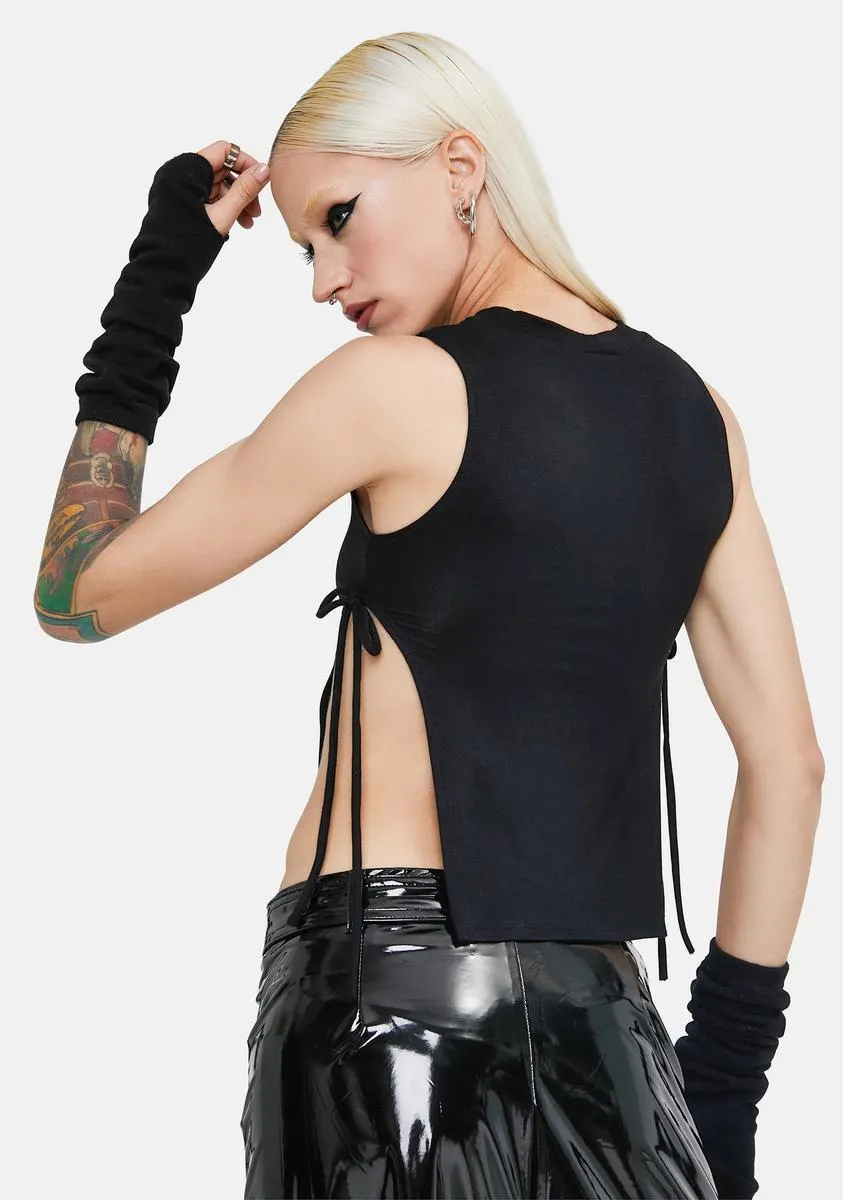 Noir Let You In Side Slit Tank Top sold by Dolls Kill product image thumbnail 4
