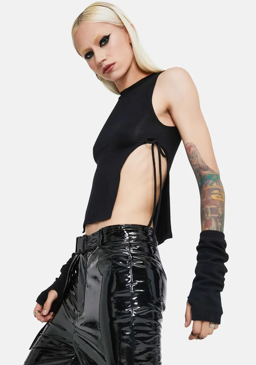 Noir Let You In Side Slit Tank Top sold by Dolls Kill product image thumbnail 2