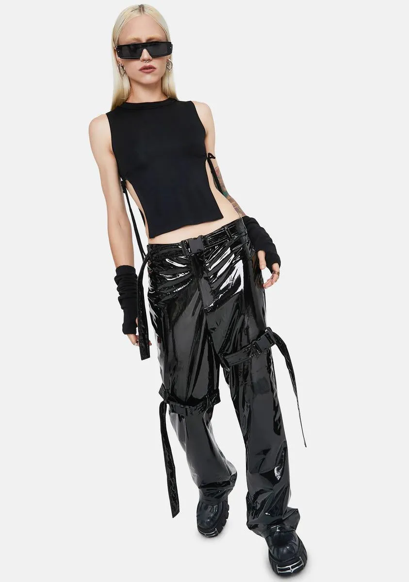 Noir Let You In Side Slit Tank Top sold by Dolls Kill product image thumbnail 3