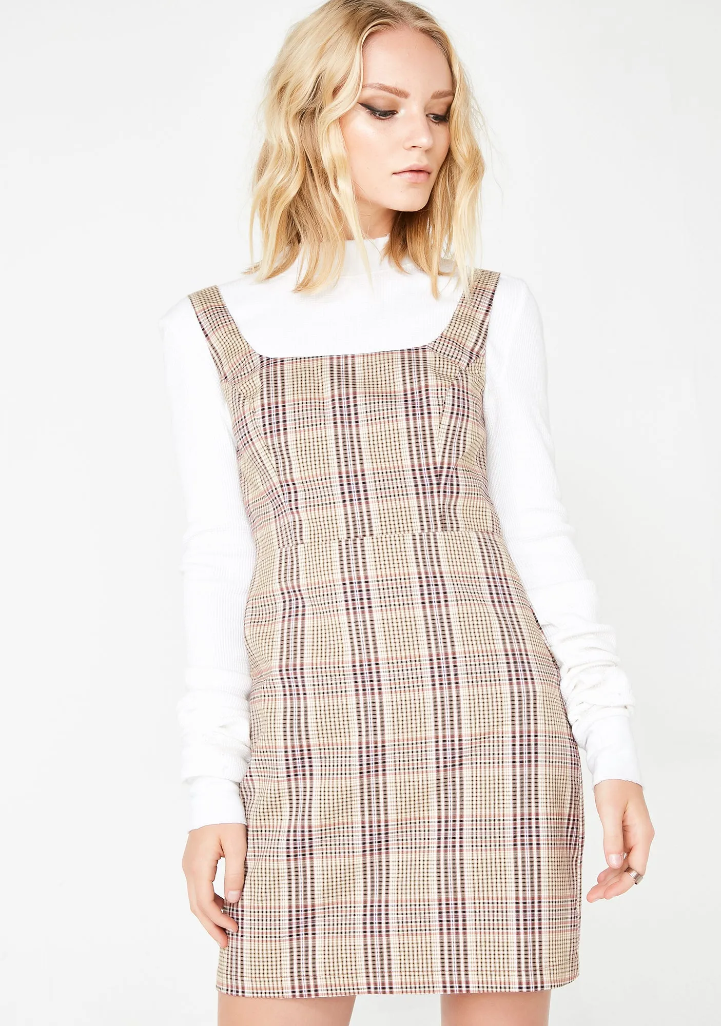 Busy Hustlin' Plaid Dress sold by Dolls Kill