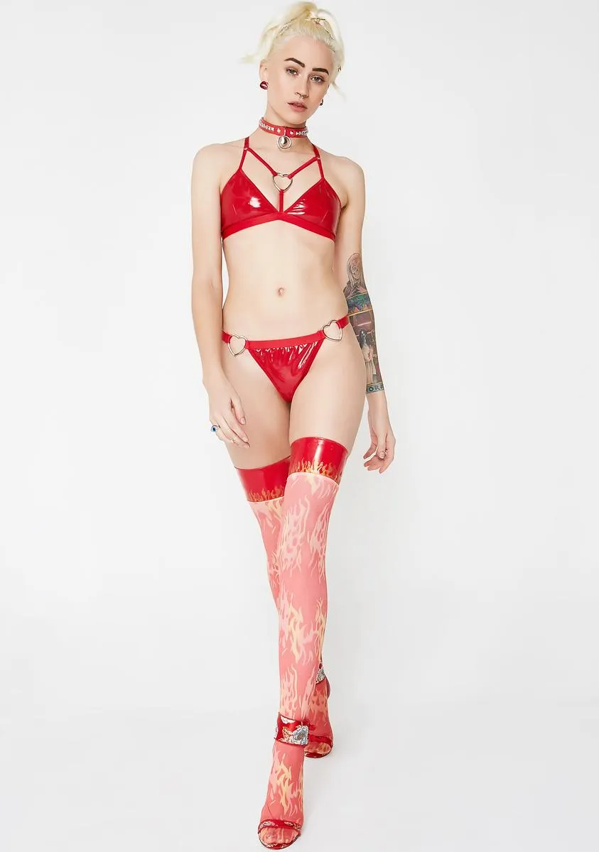 Hot Love Bite Vinyl Bra sold by Dolls Kill product image thumbnail 3