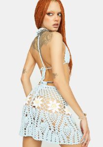 Daisy Chaser Crochet Skirt Set sold by Dolls Kill