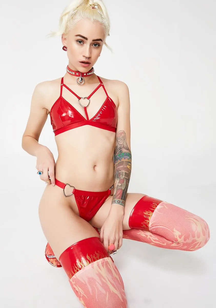 Hot Love Bite Vinyl Bra sold by Dolls Kill product image thumbnail 2