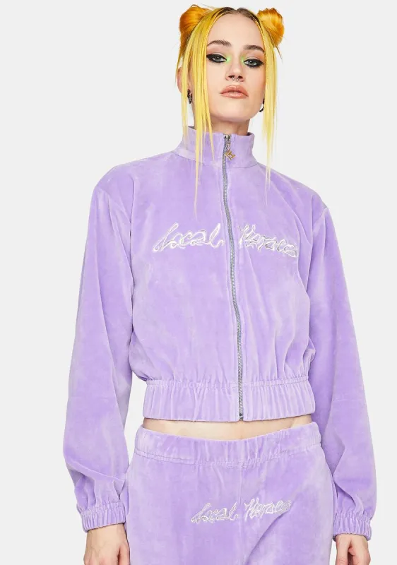 Cyber Princess Velour Jacket sold by Dolls Kill