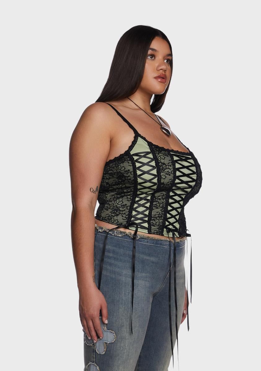 Plus Stage Right Corset Top sold by Dolls Kill product image thumbnail 3