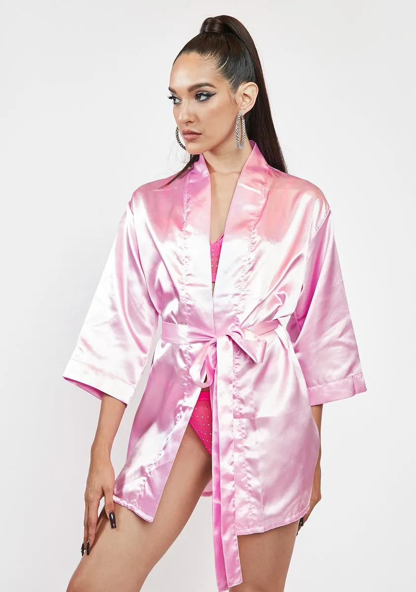 Sugar Alone With U Satin Robe sold by Dolls Kill