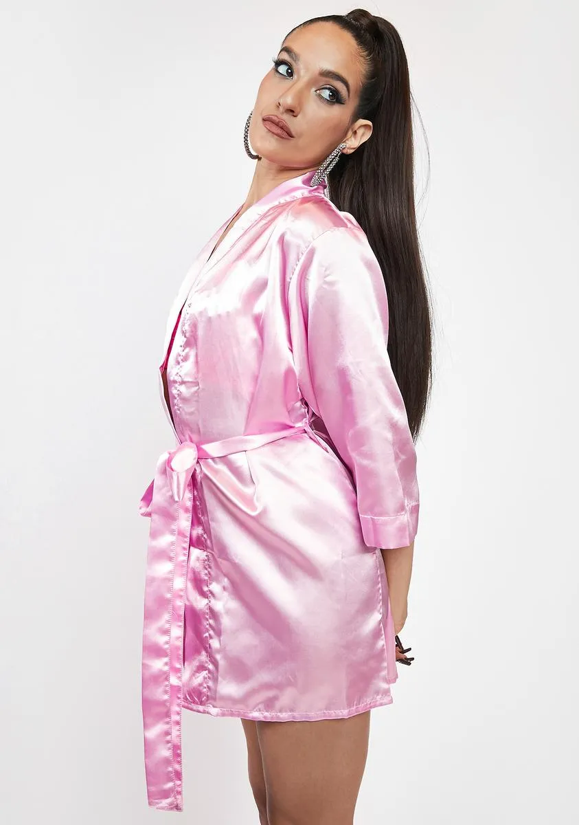 Sugar Alone With U Satin Robe sold by Dolls Kill product image thumbnail 3