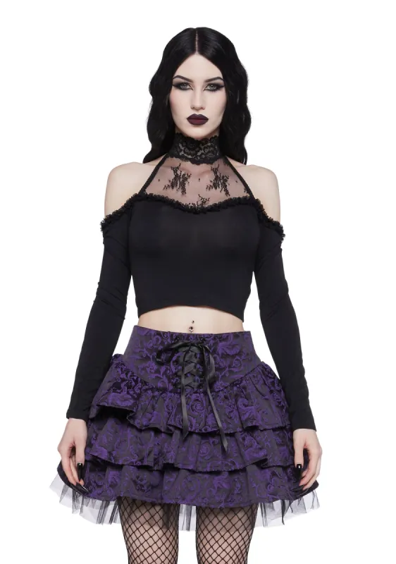 Intense Stares Long Sleeve Top sold by Dolls Kill