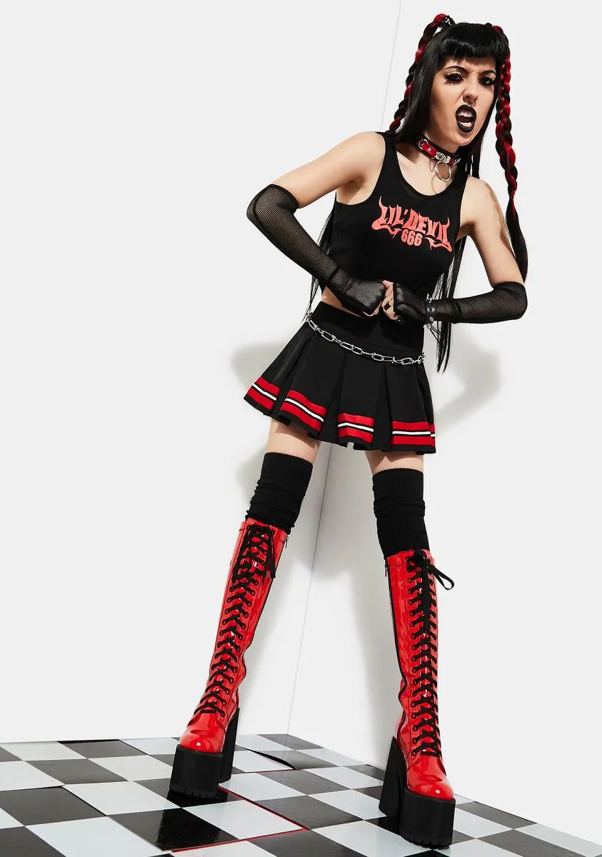 Chaotic Evil Graphic Crop Top sold by Dolls Kill product image thumbnail 3