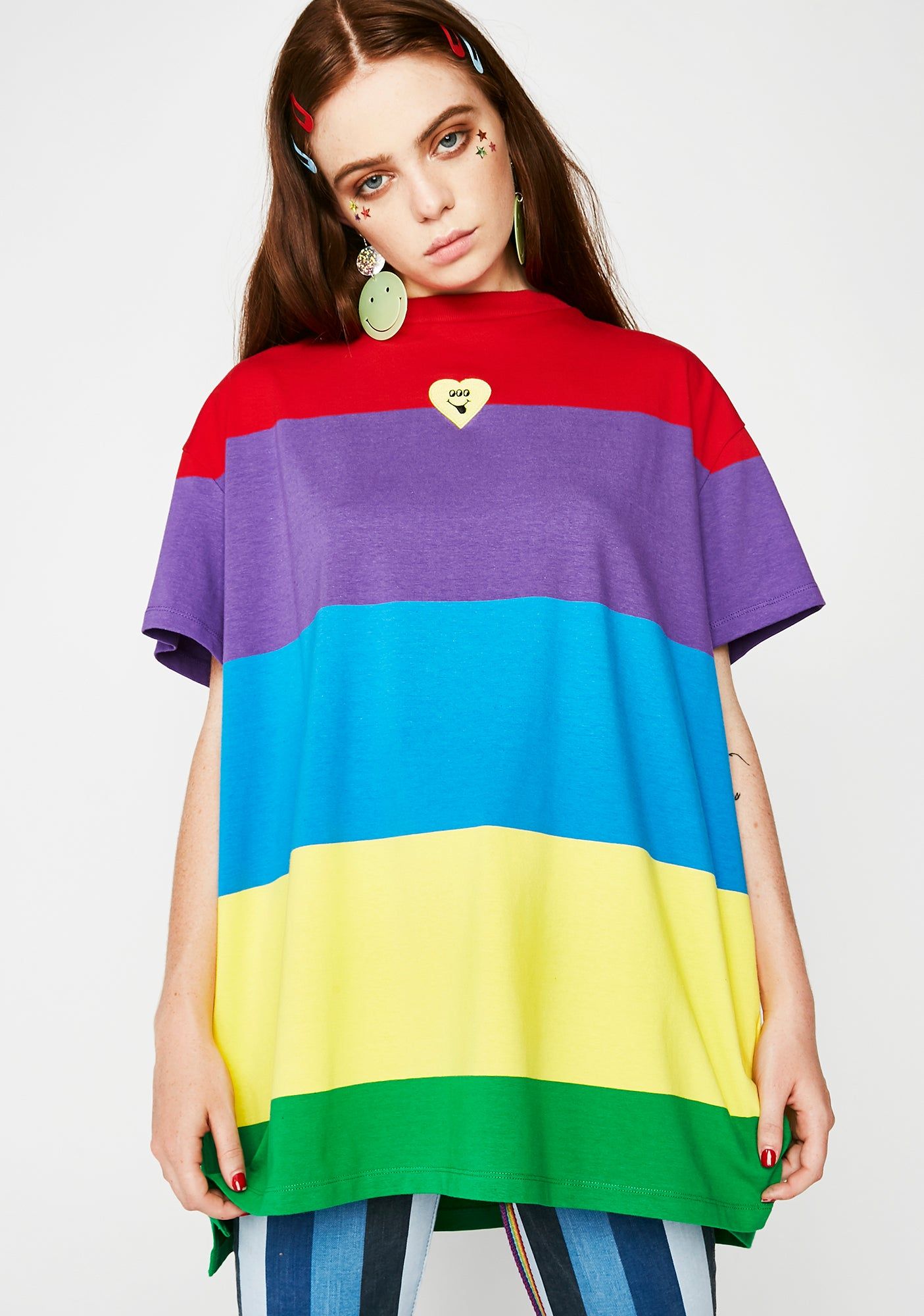 Wavy Rainbow Tee sold by Dolls Kill