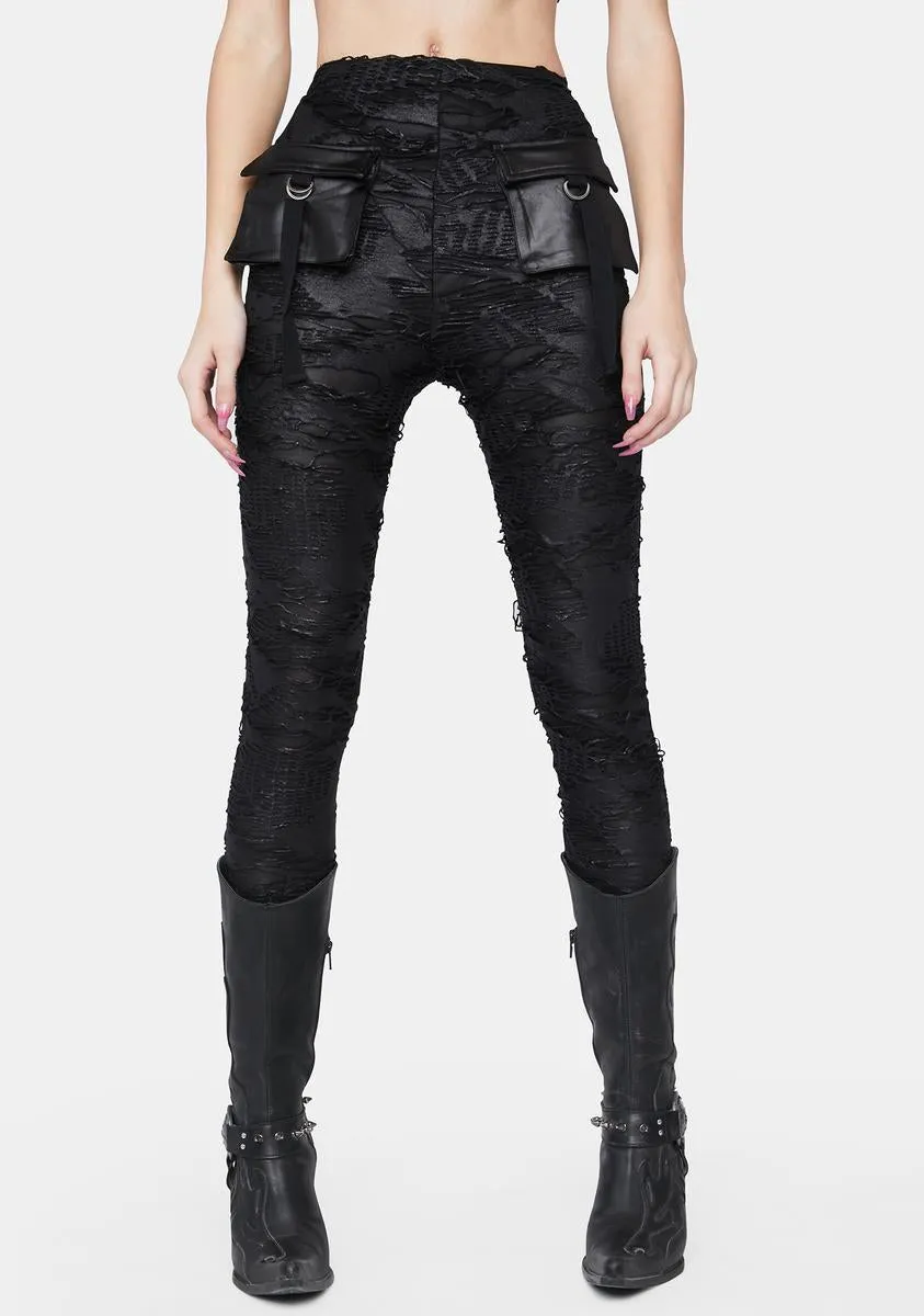 Daily Gothic Ragged Leggings sold by Dolls Kill