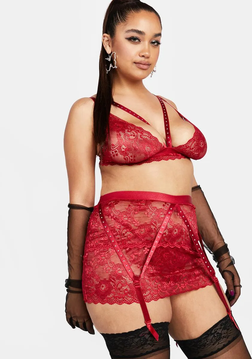Plus Garnet Romance Lingerie Set sold by Dolls Kill product image thumbnail 2