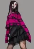 Magenta Super Creep Striped Sweater sold by Dolls Kill