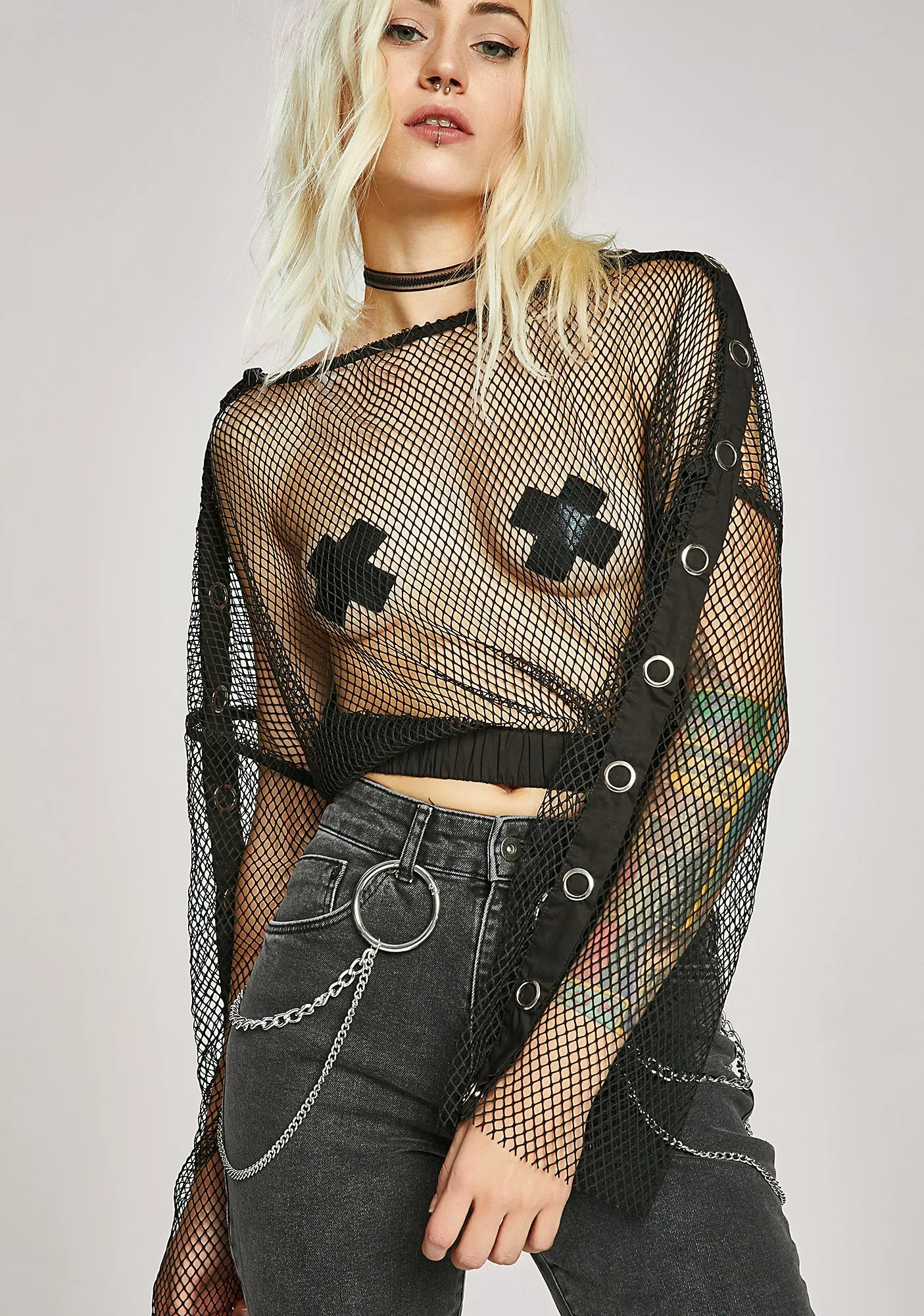 Ulterior Motives Fishnet Top sold by Dolls Kill product image thumbnail 2